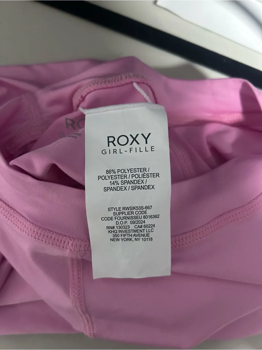 Roxy upf rash